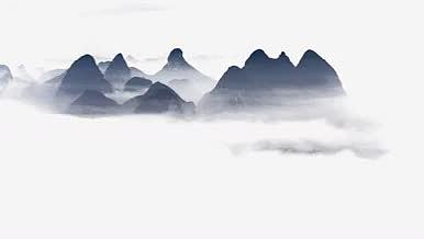 端午中国风传统水墨节日群山云雾牧牛素材视频的预览图
